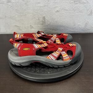 Keen Venice H2 Women's Size 6 Red/Orange Stripes Waterproof Hiking Sandals Good
